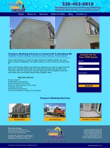 pressure washing web design