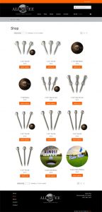 golf tee web design