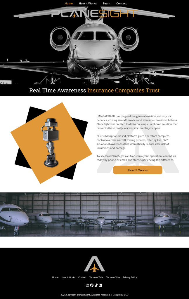 aviation website design