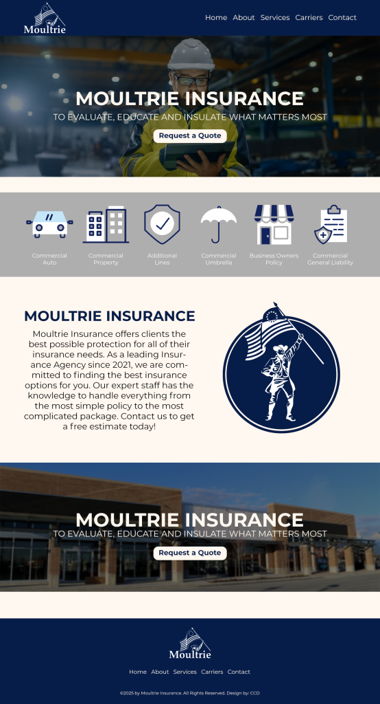 insurance web design