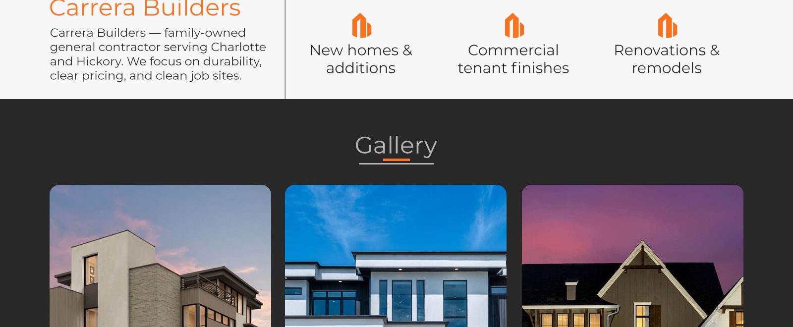 general contractor web design