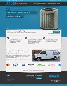 heating & cooling web design